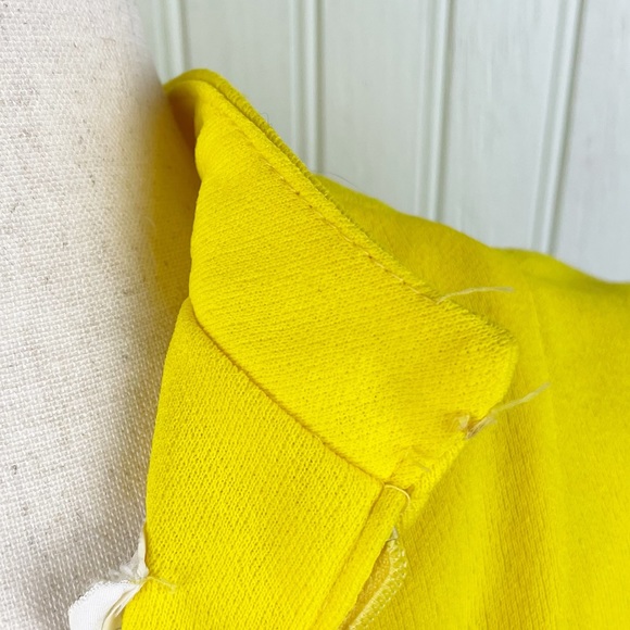 Vintage 60s 70s Puritan Young Forever Yellow Blue Floral Hostess Long Maxi Dress - Picture 13 of 15